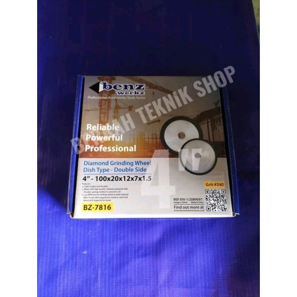 AMRIL ASLI BATU ASAH DOUBLE MULTI 4 in  asah tct batu intan crv baja carbidet mata gurinda duduk gur