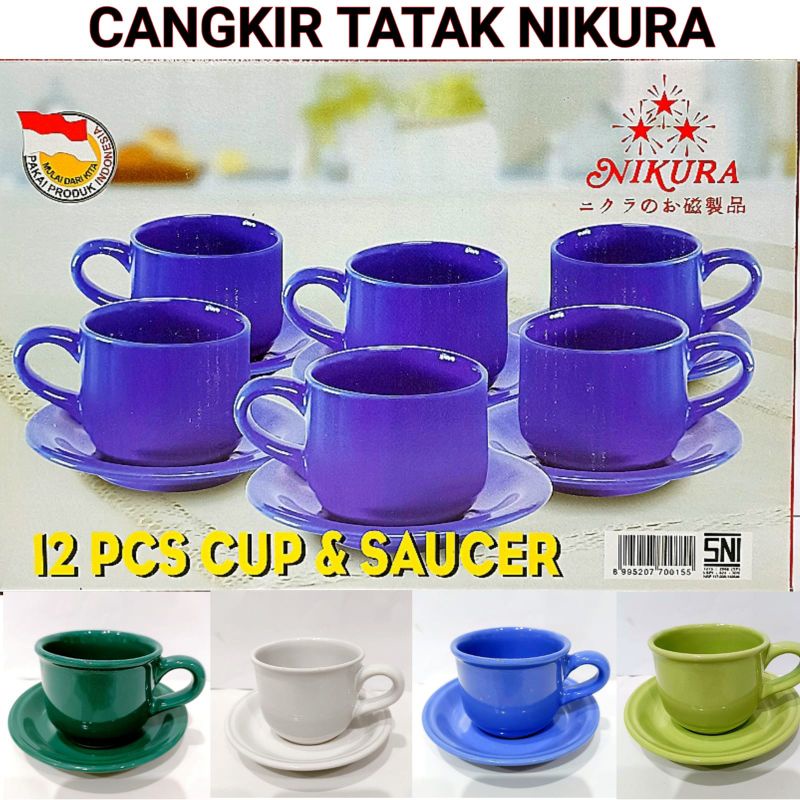CANGKIR SET TATAK NIKURA /CANGKIR BELING 12SET