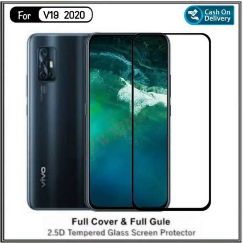 TEMPERED GLASS VIVO V19 FULL COVER KUALITAS PREMIUM QUALITY