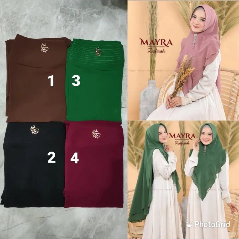 KHIMAR ZAFIRAH PLAT MYR ORIGINAL BY MAYRA