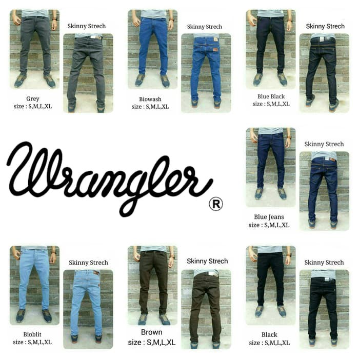 CELANA JEANS WRANGLER PENSIL SKINNY MELAR MURAH GROSIR PRIA WANITA