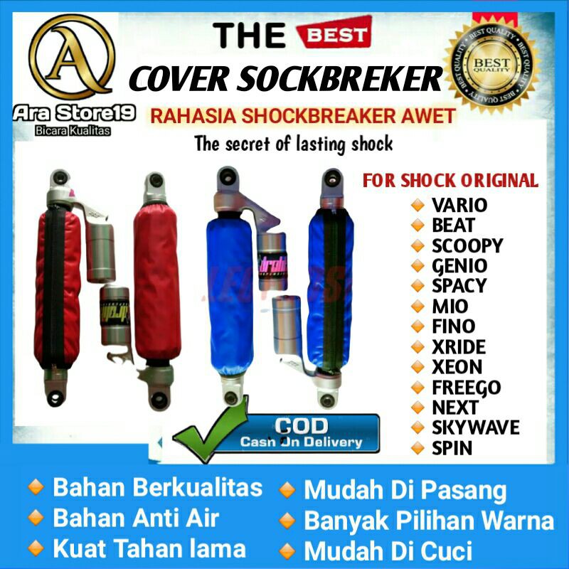 Sarung Cover Shockbreaker sok Belakang Aksesoris Beat Vario scoopy Mio genio Fino Xride Ohlins Yss