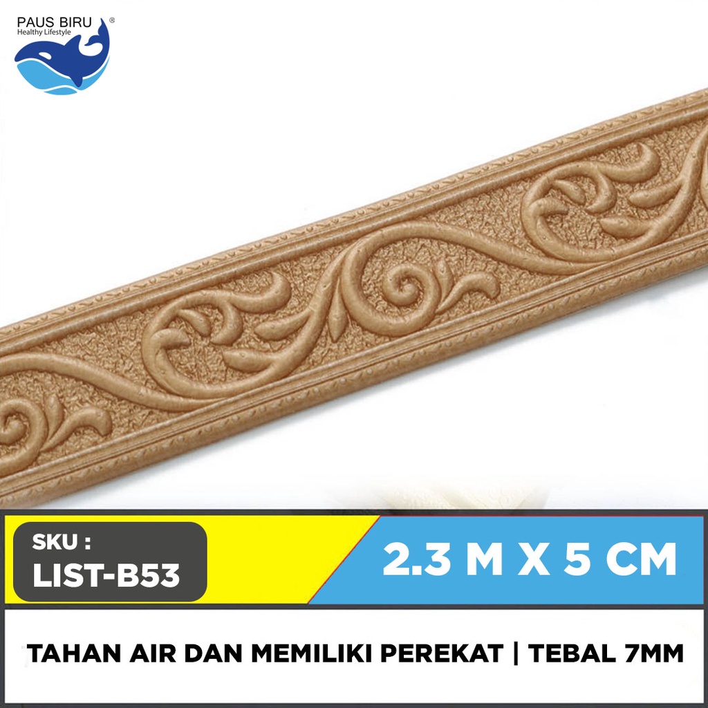 Paus Biru - Wall Border List / Wallborder Foam 3D / List dinding 3D 2.3 M-LIST B53