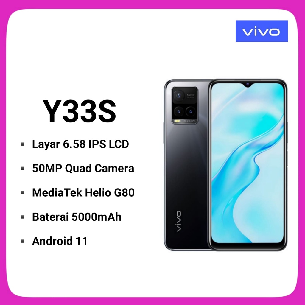 Jual Vivo Y33S 8GB + 128GB Garansi Resmi | Shopee Indonesia