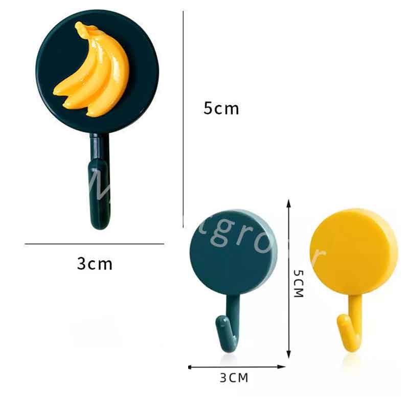 Kait Hook / Gantungan Tempel Lucu / Polos &amp; Bermotif / 10pcs