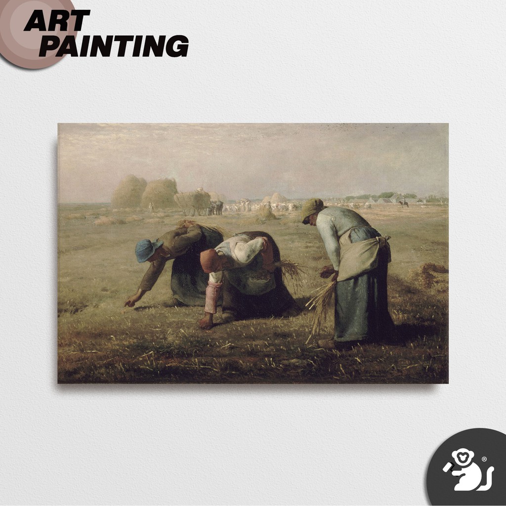 [COD] Poster Kayu Jati Belanda 30x20 The Gleaners by Jean-François Millet Dinding Wall Decor