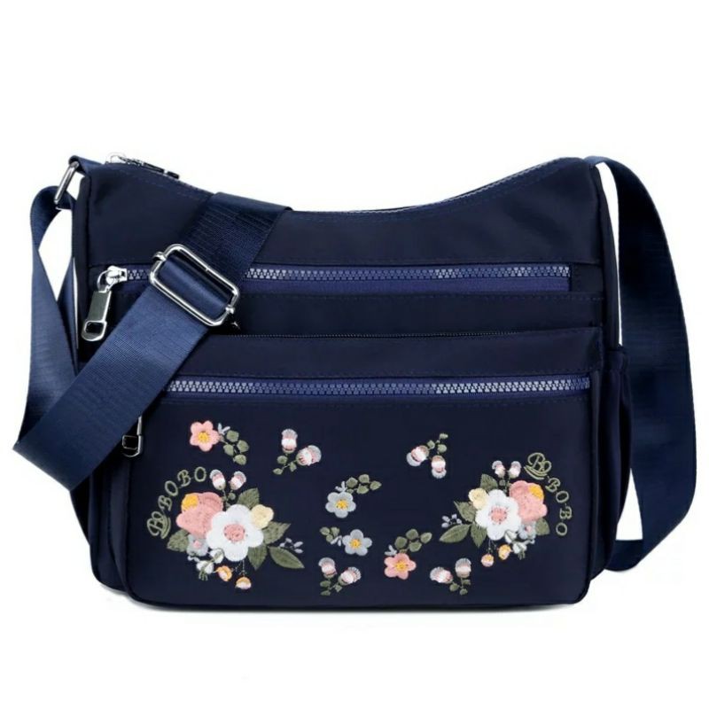 Super Sale 9.9 Fashion Flower Women Bags Tas Selempang Multi-pocket Tas Cantik Wanita Korean