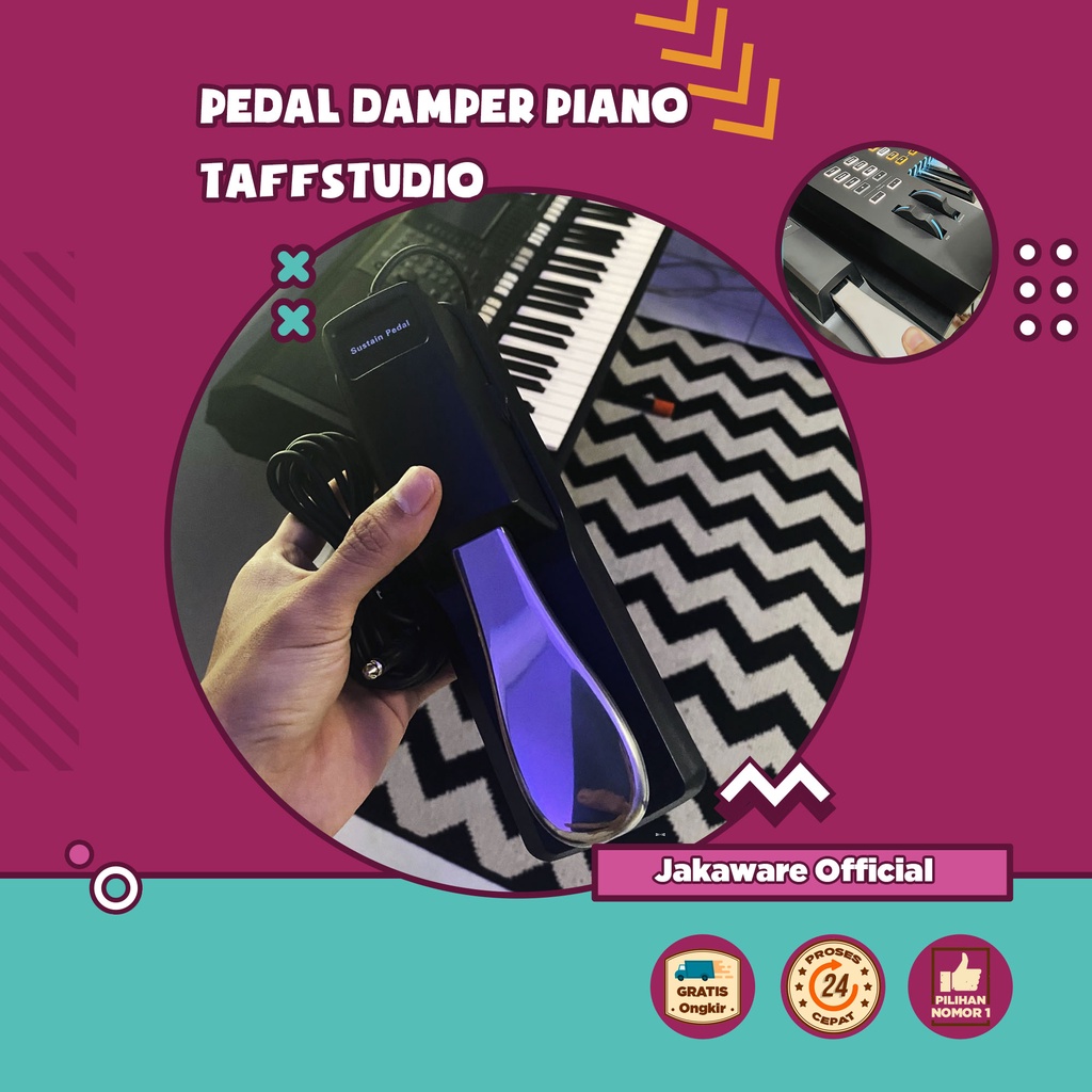 PEDAL DUMPER PIANO KEYBOARD SUSTAIN DIGITAL TUTS PENAHAN NADA ORIGINAL ORGAN HOLD STAND STAN MURAH D