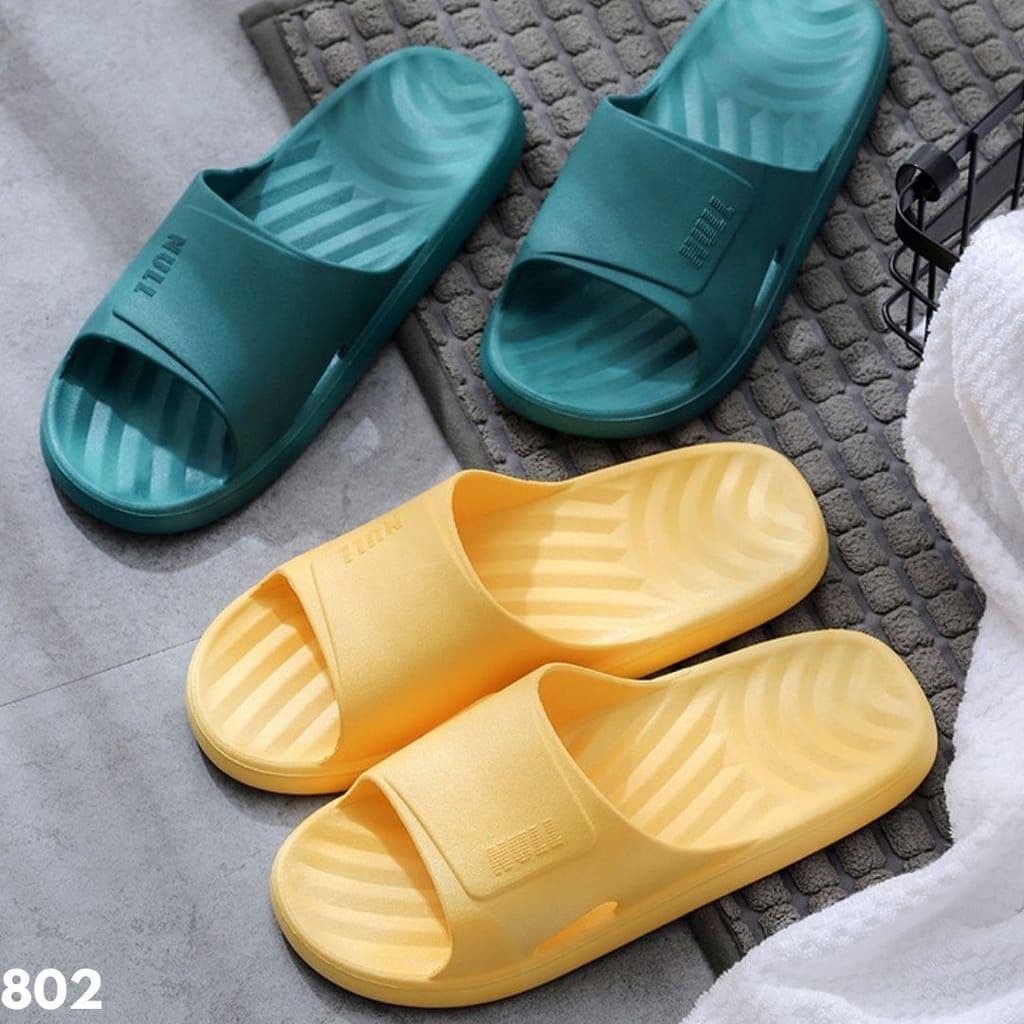 SANDAL SELOP DESIGN TEKSTUR GELOMBANG COCOK PAKAI SEKELUARGA BAHAN RUBBER NYAMAN EMPUK IMPORT ANT LICIN 802