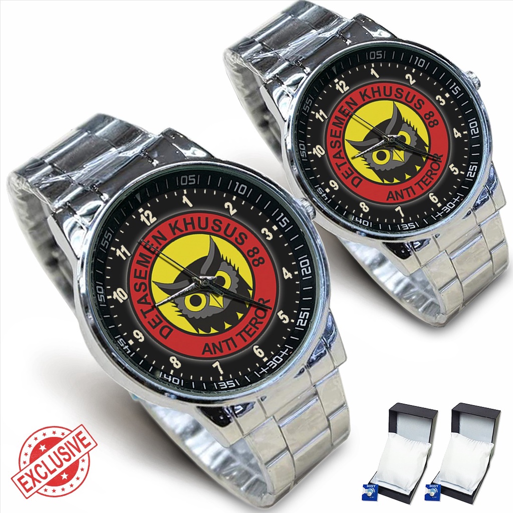 Jam Tangan Rantai Couple DENSUS 88 ANTI TEROR (Amazing)