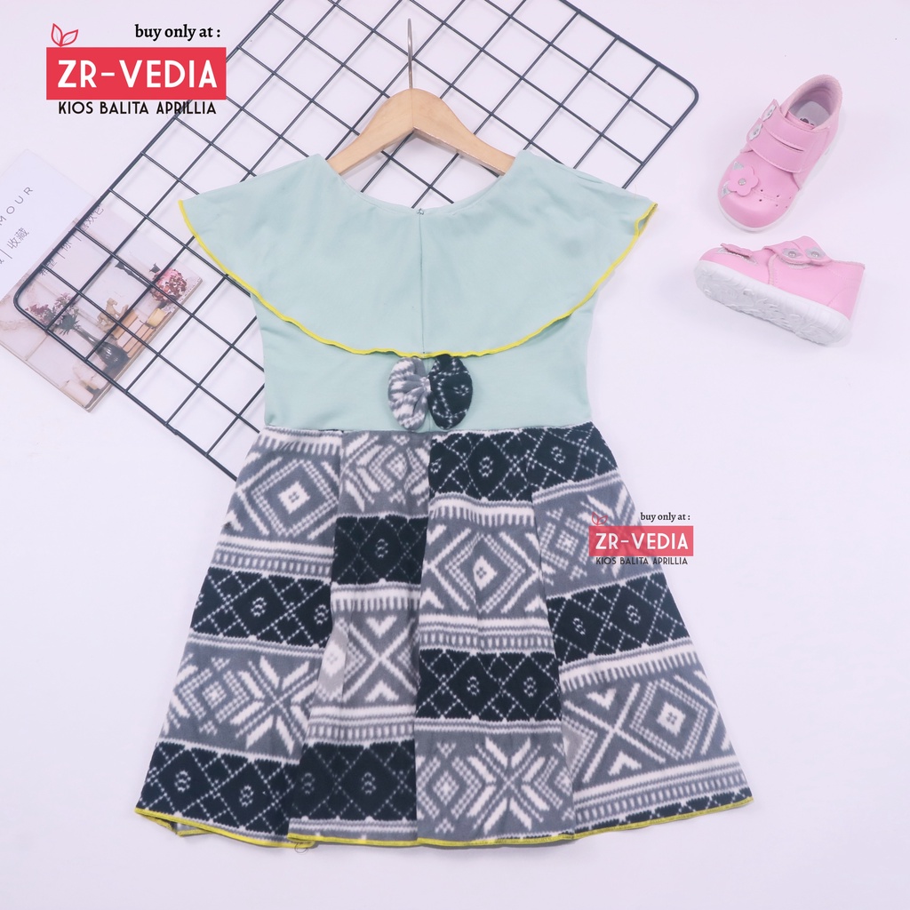 (BLUDRU FLANEL) Dress Cantika size Bayi - 7 Tahun / Baju Anak Perempuan Harian Yukensi Murah Grosir