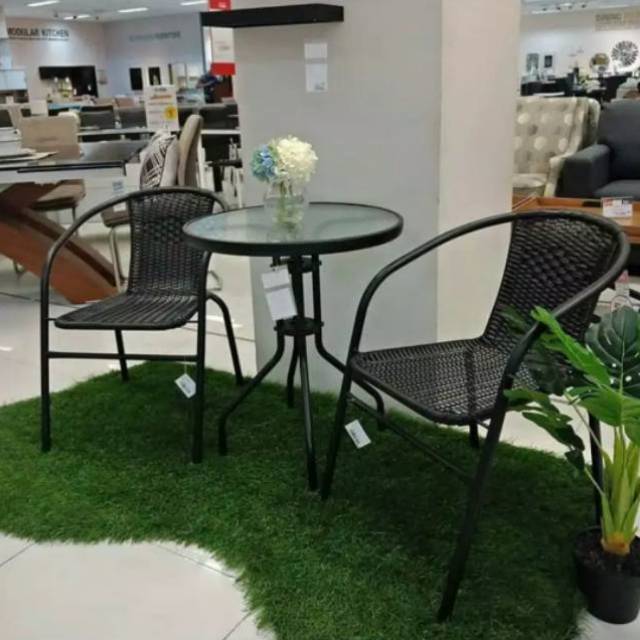 YOLORADO SET KURSI DAN MEJA TERAS INFORMA - HITAM