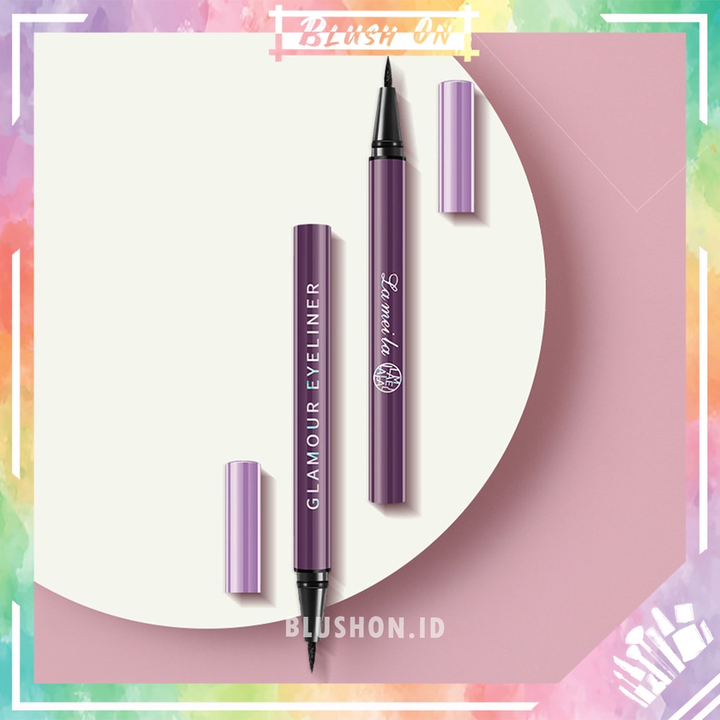 LAMEILA Eyeliner Long Lasting Waterproof Ungu Anti Air Tahan Lama 824