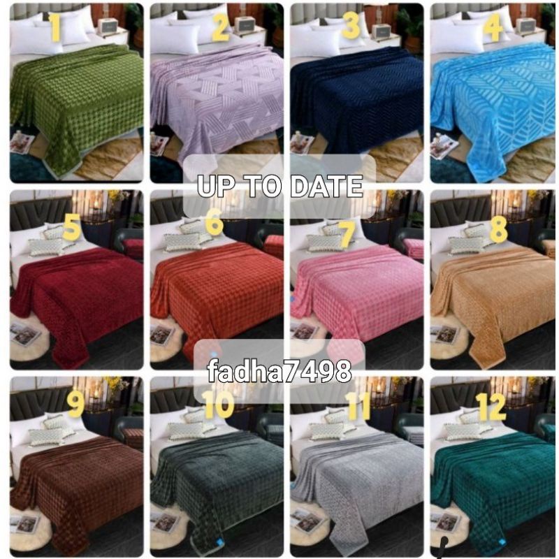 COD~SELIMUT POLOS 3D SRH INDONESIA SIZE 180×200CM FREE TAS SELIMUT BULU LEMBUT /SELIMUT POLOS MINIMA