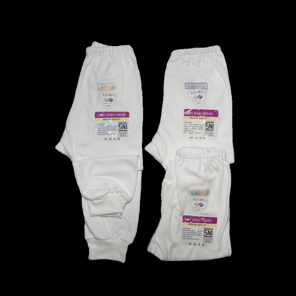 LIBBY| Celana Panjang Pampers Putih New Born (0-3M)