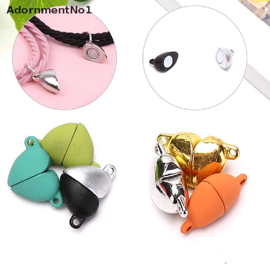 (AdornmentNo1) 10pcs Gesper Magnetik Bentuk Hati Untuk Membuat Perhiasan DIY