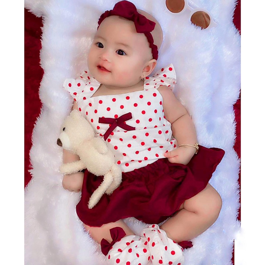 TALTIHA CLARA GEMPITA LOVE / ALEXA / SAKURA cecile CORRY ROSE Jumper Set Baju Setelan Bunga Bandana Sepatu Pergi Lucu Fashion Anak Bayi Perempuan Murah pam kayle mommy little princess EUN JI cheer girl mia