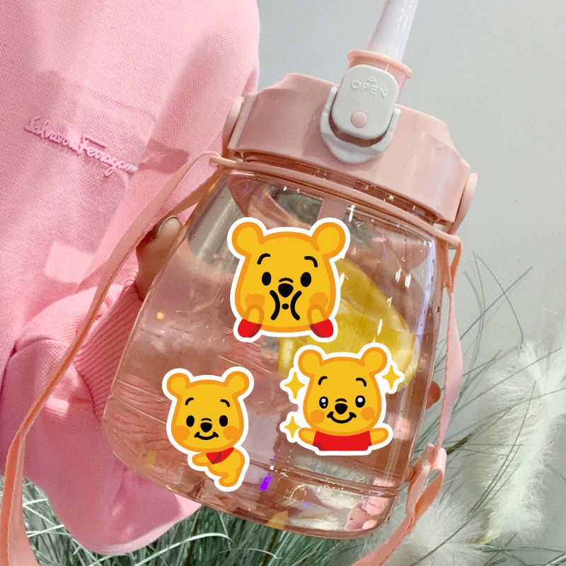 50 tidak berulang Pooh Beruang kartun lucu gadis jantung stiker air Piala bagasi bahan stiker koper