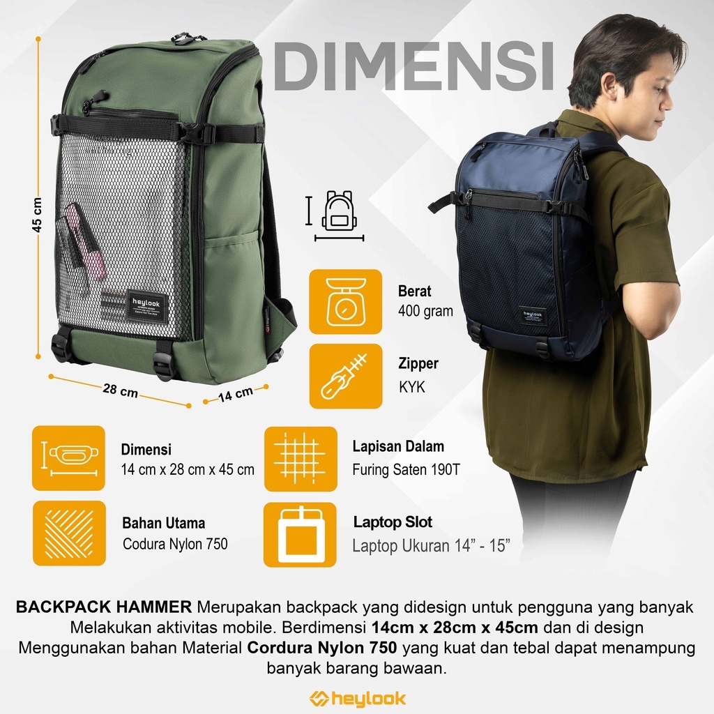 Tas Gunung Besar Distro Cowo Backpack Punggung Pria Keren Tas Ransel Jumbo Travelling Mudik Outdoor Backpacker