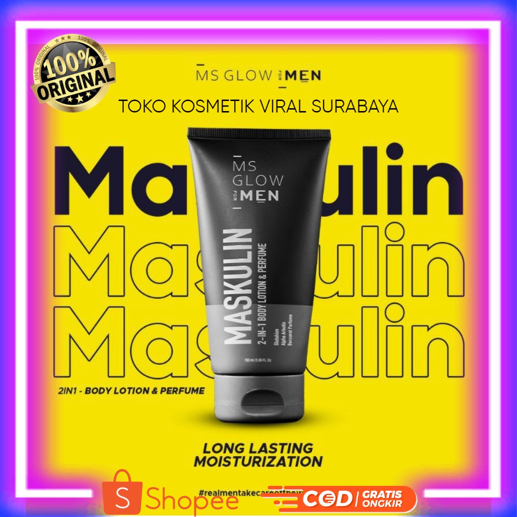 MASKULIN Ms Glow Men / For Men Lotion Parfume / perawatan tubuh pria / skincare pria / kosmetik pria