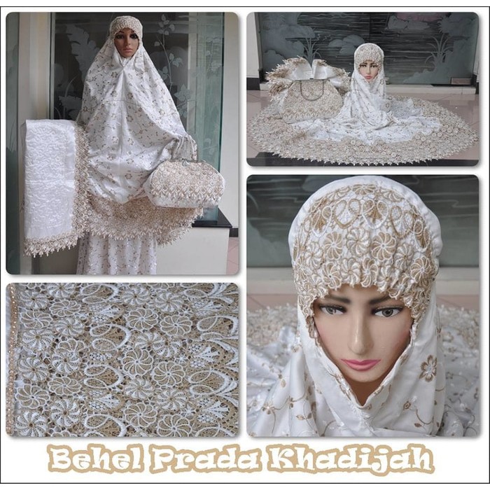 Mukena Dewasa Sutra Paris Mukena Dewasa Tas Behel Prada KHADIJAH Sajadah Telekung Sutra Paris