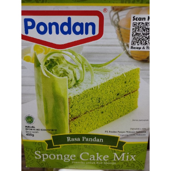 

SPONGE CAKE MIX RASA PANDAN 400GR