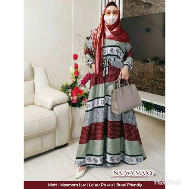 Dress najwa (ai) / gamis wanita muslim / maxi