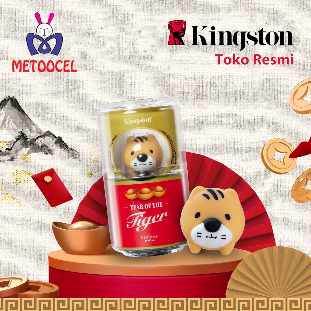 Kingston 2022 Limited Edition Tiger USB Flasdisk Macan 64GB 64 GB