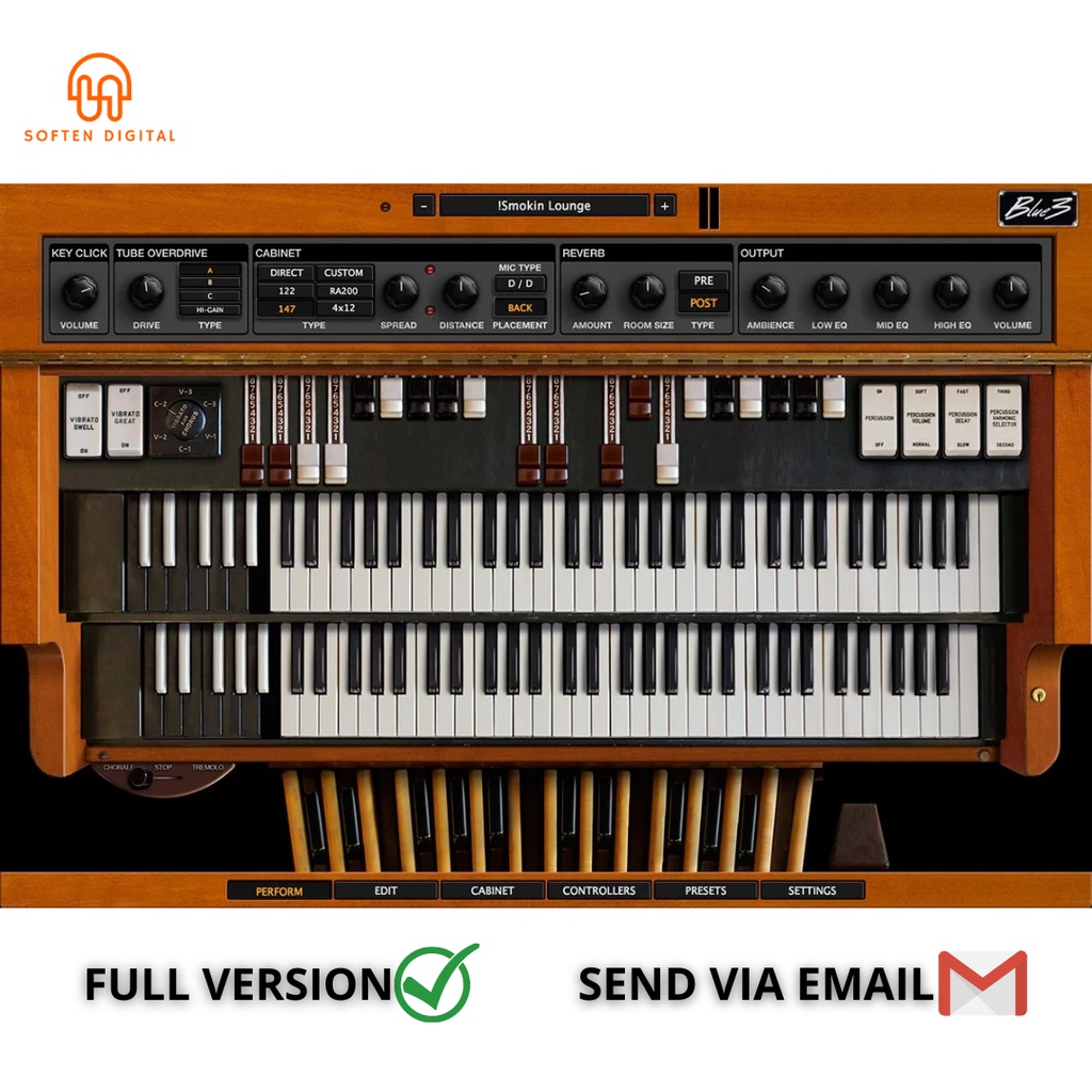 GG Audio Blue3 VST Plugin 91 modeled tonewheels with accurate phase synchronization - windows / mac 