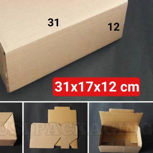 

֍ KARDUS 31X17X12 CM ISI 10 PCS-KARDUS PACKING KARDUS POLOS KARDUS SEPATU KOTAK AKSESORIS DOS BOX ✪