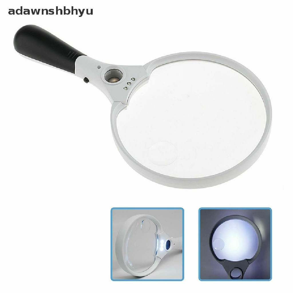 Kaca Pembesar adawnshbhyu 25X Extra Besar Kuat 3led Zoom Terang Ringan Dipegang Tangan