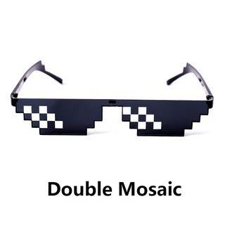 (YUZHU) Bayar di Tempat 5 Desgin Thug life Mosaic Sunglasses Kacamata Hitam Wanita/Pria Small Sunglasses