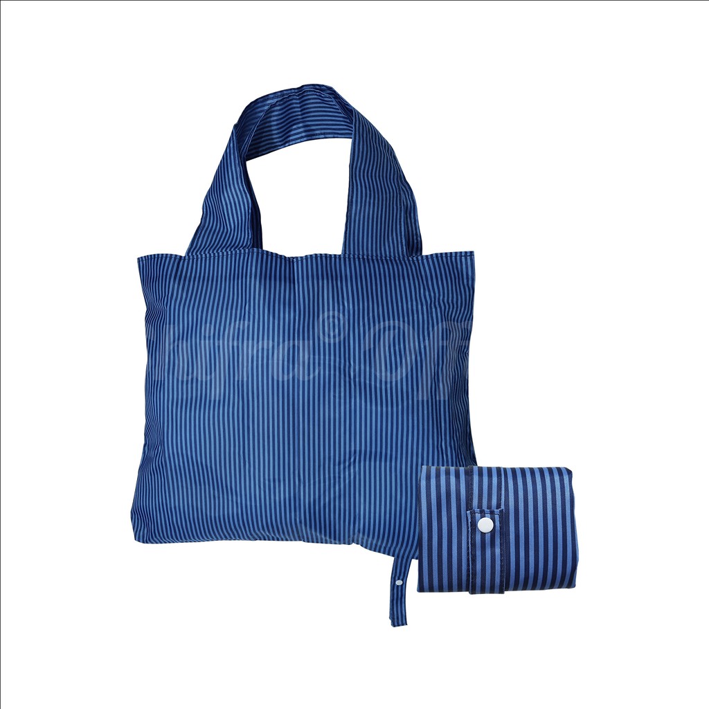 Shifra Tas Belanja Lipat Tote Bag Lipat Kancing Motif Salur