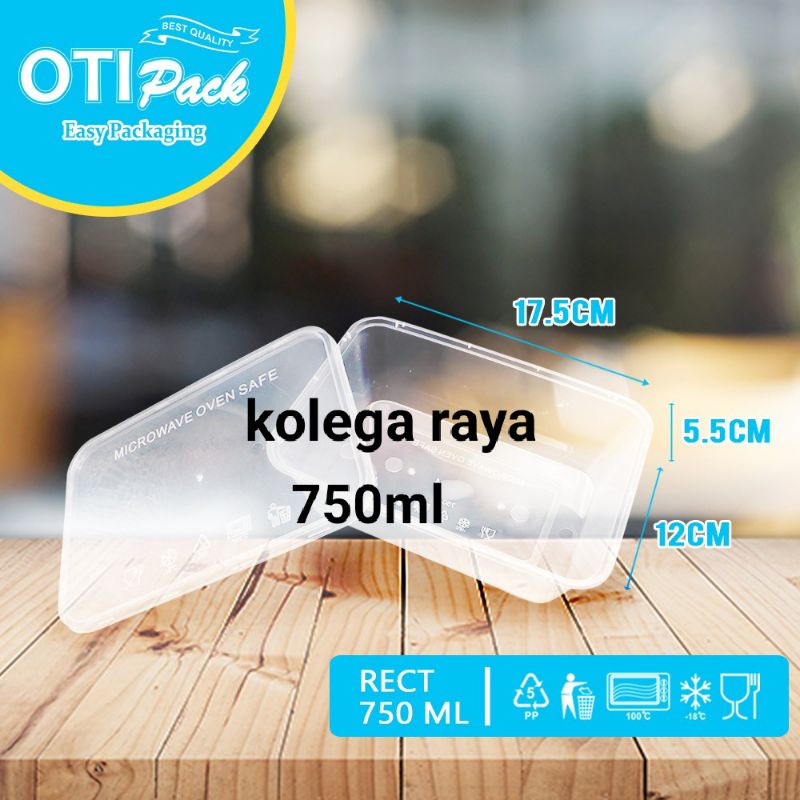 Kotak Makan  Thinwall Plastik FoodGrade  OT 750ML Isi 25PCS