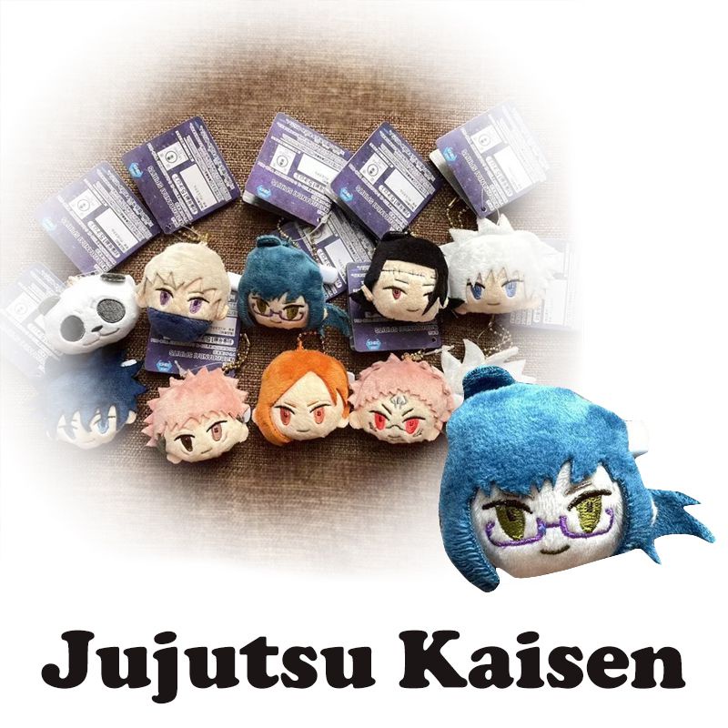 Cartoon Animation Jujutsu Kaisen Brooch Pin Pendant Plush Stuffed Toys Cute Pendant Bag Decoration