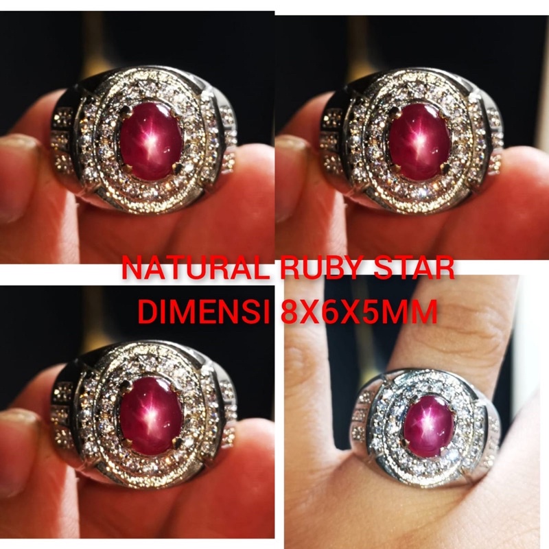 Natural Ruby Star Asli Natural bukan masakan Star Tajam HQ termurah