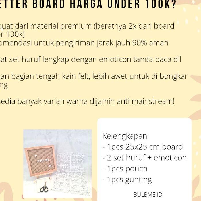 

HOT SALE|SQ12|Letter board felt premium papan nama huruf baby born