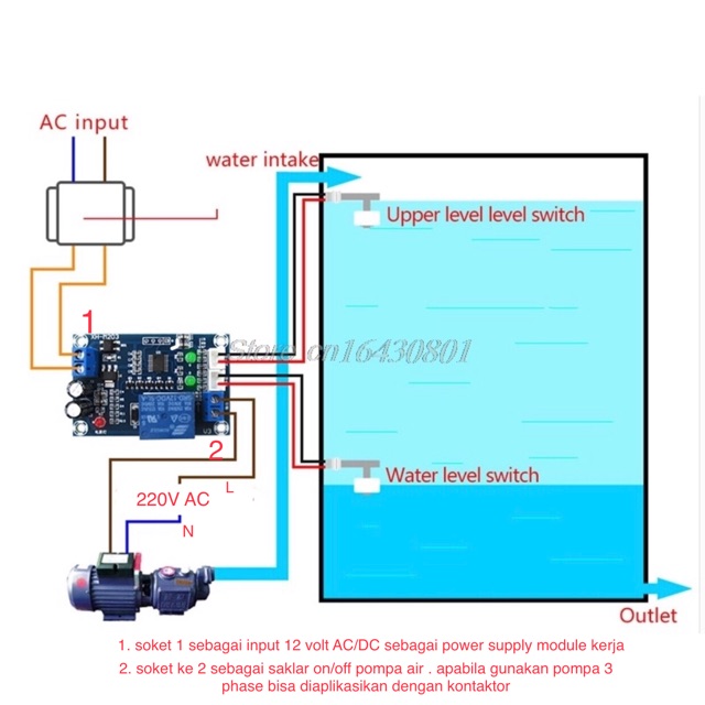 module sensor air otomatis - water level controller automatic