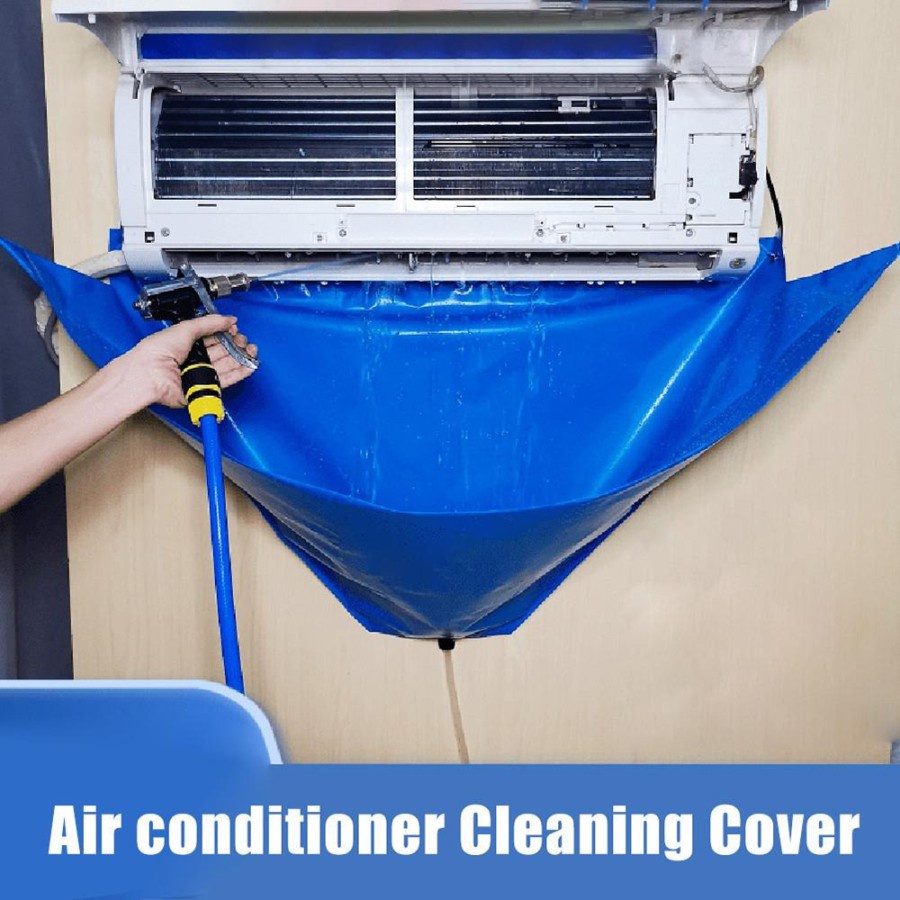 Plastik Cuci AC Air Conditioner Cleaning Cover Waterproof - YK-400 - Blue