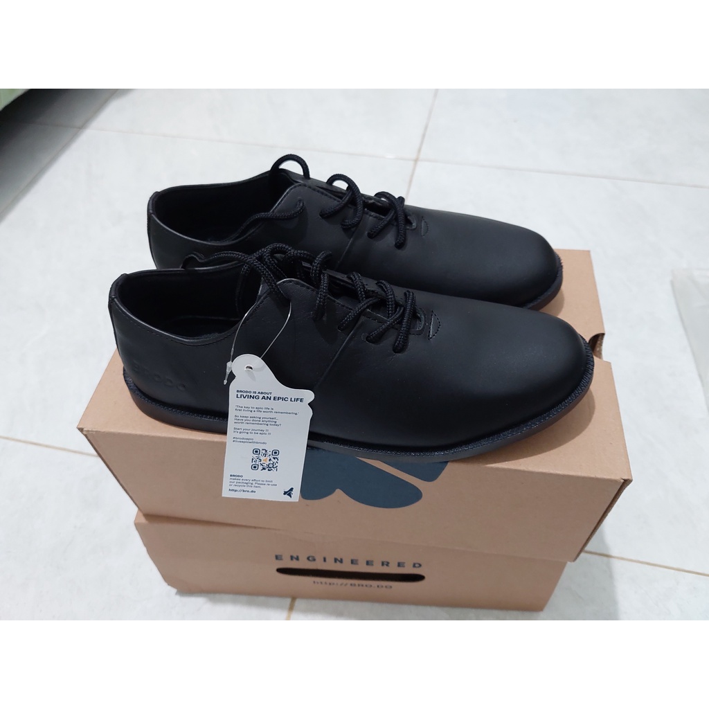 Brodo - Sepatu Pria Signore Low E+ Full Black