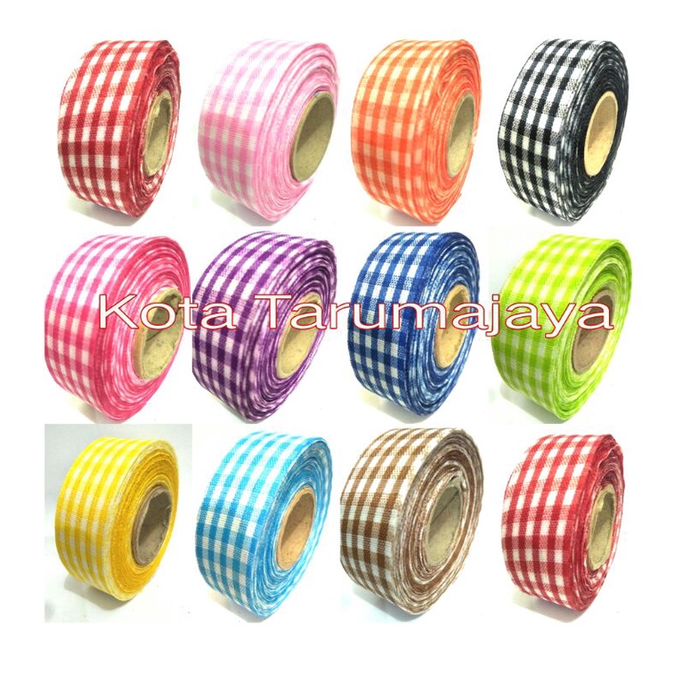

Pita Kain Kotak Kotak 1"inc 25mm 18merer
