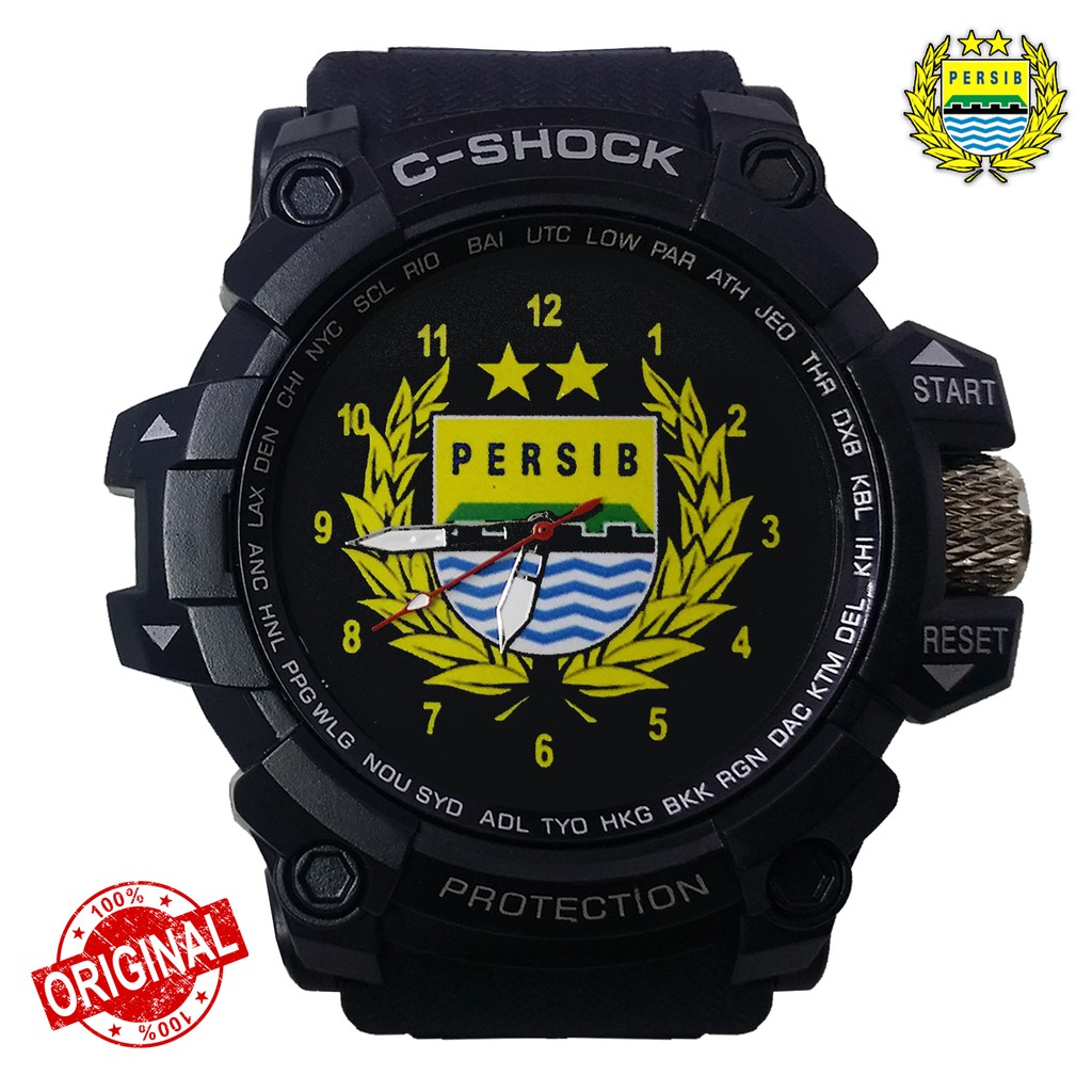 { BEST QUALITY } JAM PERSIB OUTDOOR ANTI AIR MOTIF PERSIB SAYAP HITAM