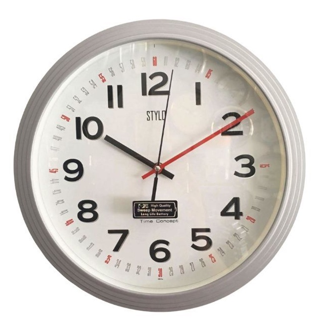 jam dinding klasik stylo mesin sweep super silent jumbo