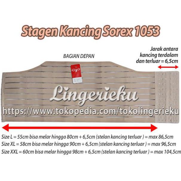 Ini Stagen Korset Pelangsing perut Sorex 1053 Kancing Kait