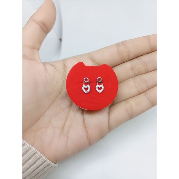 giwang perak 925 asli lapis emas giwang model gembok mp corr giwang fashion impor silver925