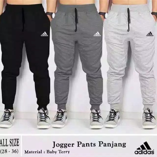 Promo Celana trening joger panjang olahraga running jogging gym training pants All size S-XXLdewasa