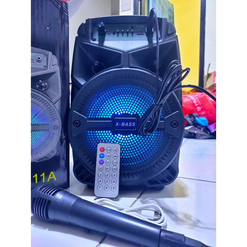 TERMURAH ~ // Speaker Bluetooth Fleco F-6011A Speaker Karaoke 6,5 BIG SOUND +BONUS MIC // Speaker Bluetooth Portable Karaoke 6,5 in // Fleco FL-6011A | FMS