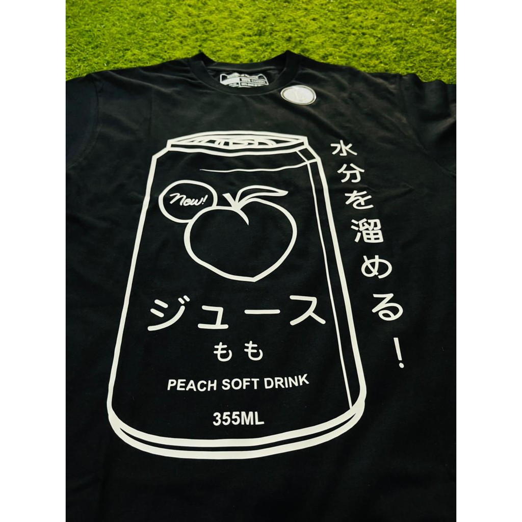 Tshirt Peach Can Lineart Japan Soft Drink Premium Quality