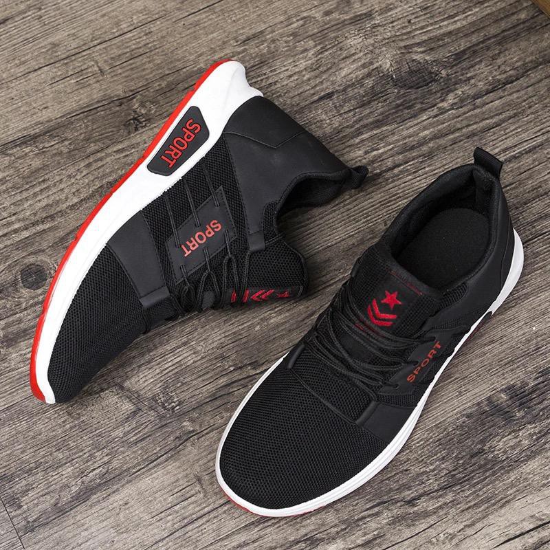 Sepatu Sneakers Sport Running Pria Import - Hitam