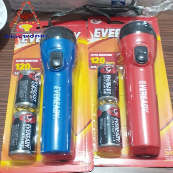 Deskripsi Lampu Senter LED Eveready 2x Batery D Original Termurah Senter Eveready  include 2pcs bate